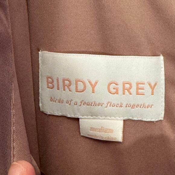 Birdy Grey Jane Convertible‎ Bridesmaid Chiffon Dress w/Slit Dark Mauve M (6-8) - Picture 13 of 15